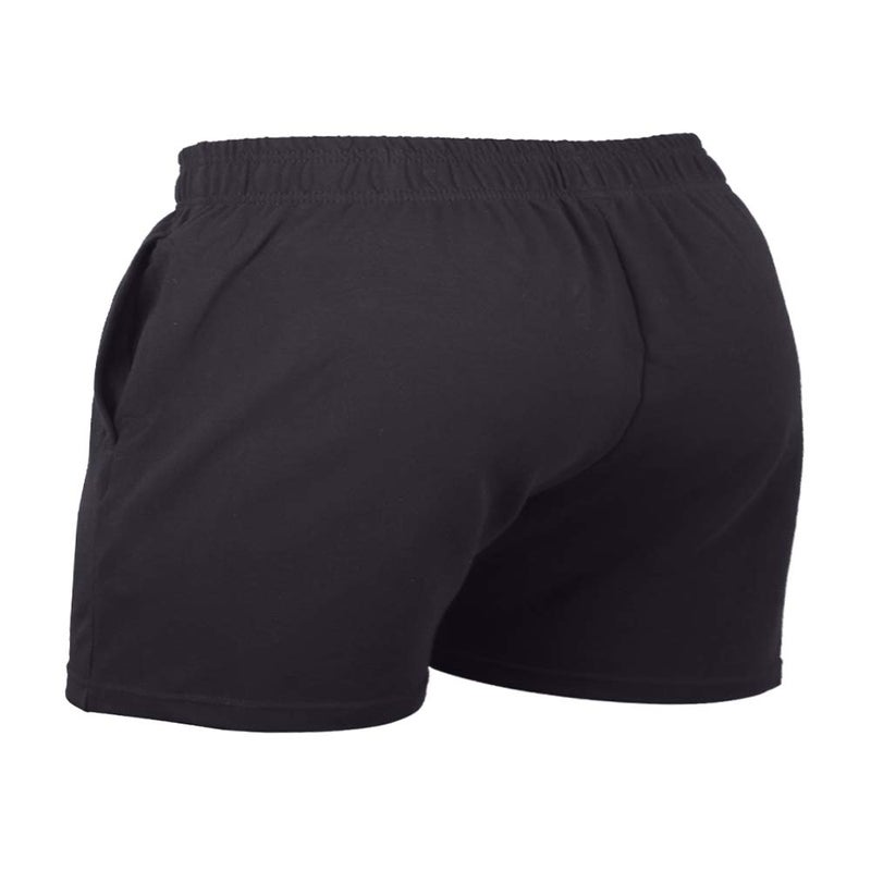 JEEING GEAR Men's Bodybuilding Workout Gym Shorts 3" Inseam Sports Cotton with Pocket Black Color Size M - Image 2